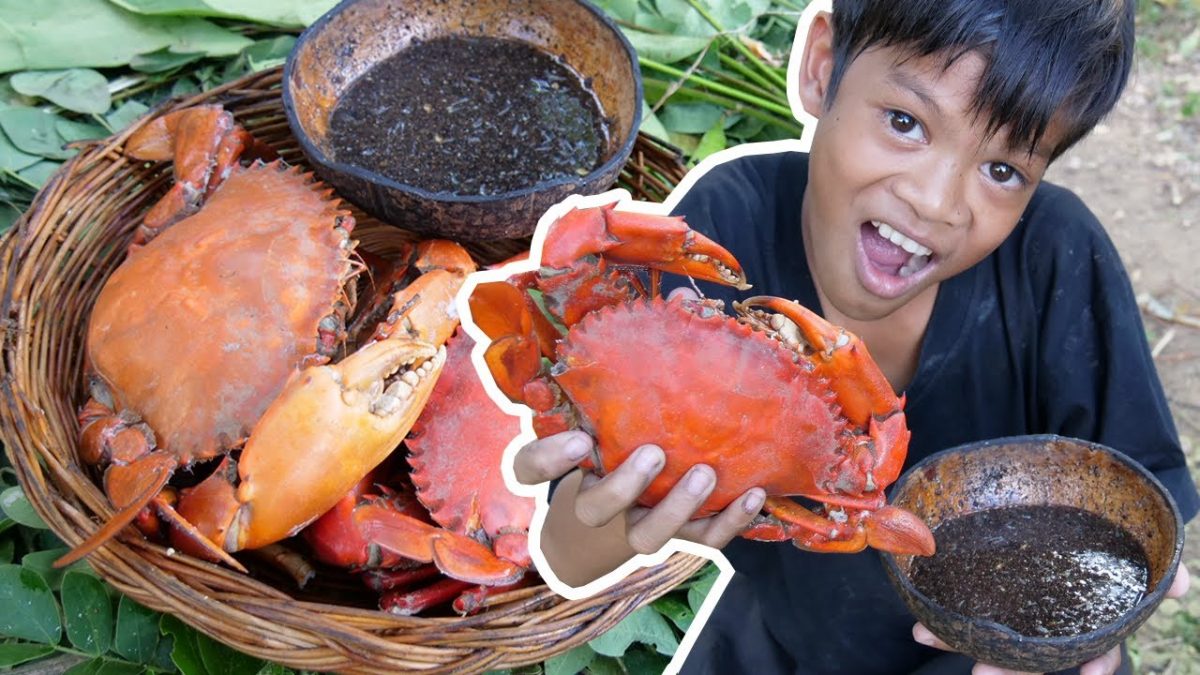 Primitive Technology – Awesome cooking crab and eating delicious Part 026
