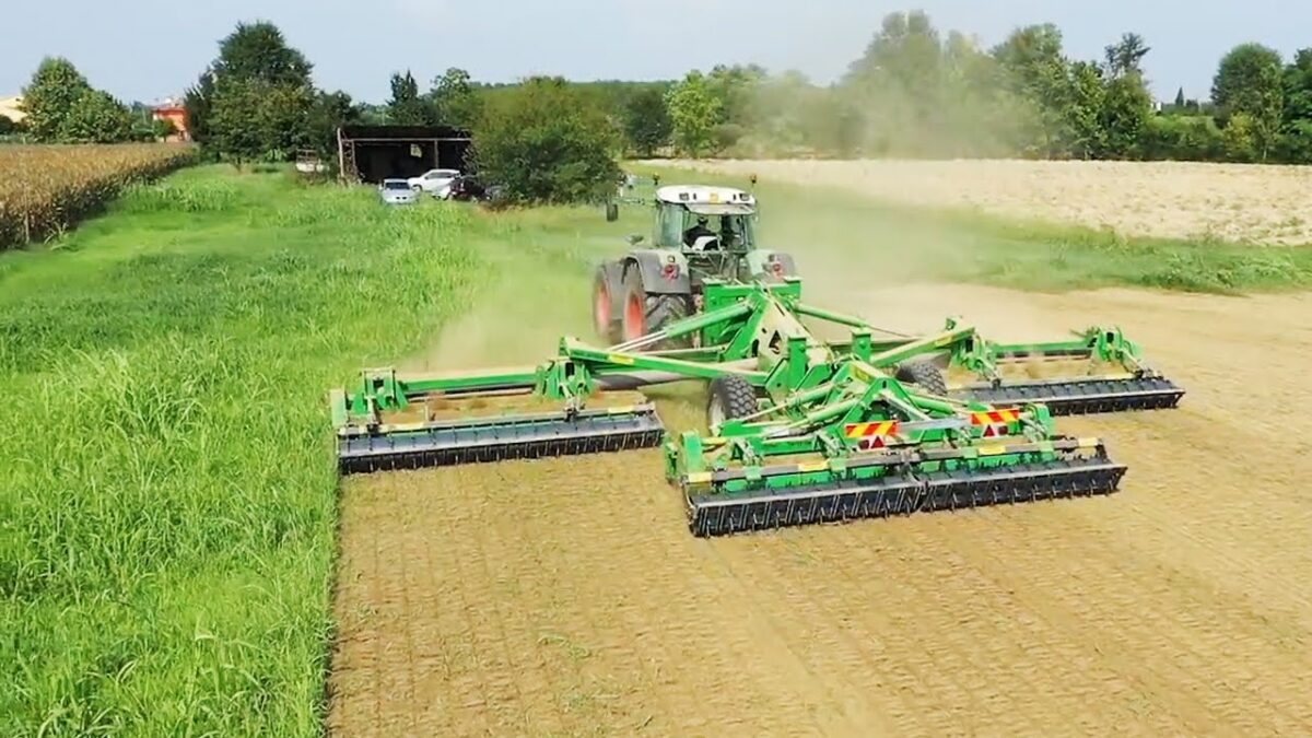 Modern agricultural technology tractor best working with cool attachment