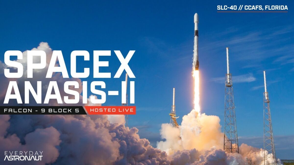 Watch SpaceX launch their Falcon 9 rocket carrying Anasis-II