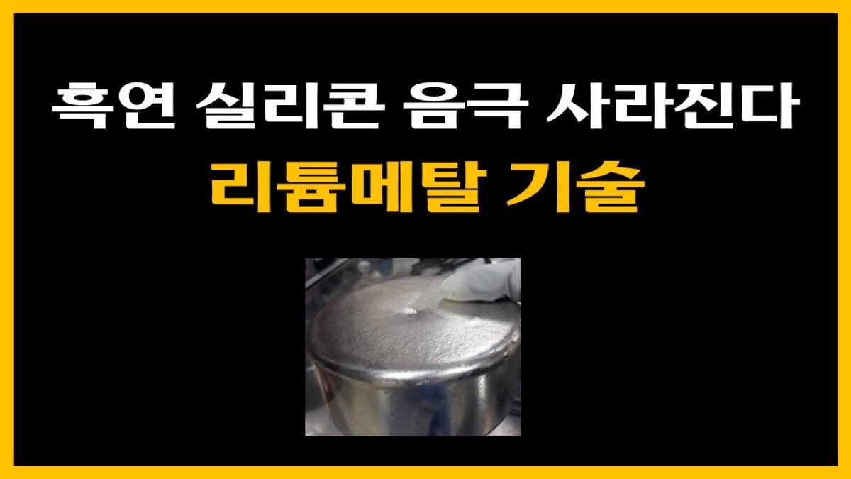 리튬메탈 기술, 흑연 실리콘 음극 사라진다.