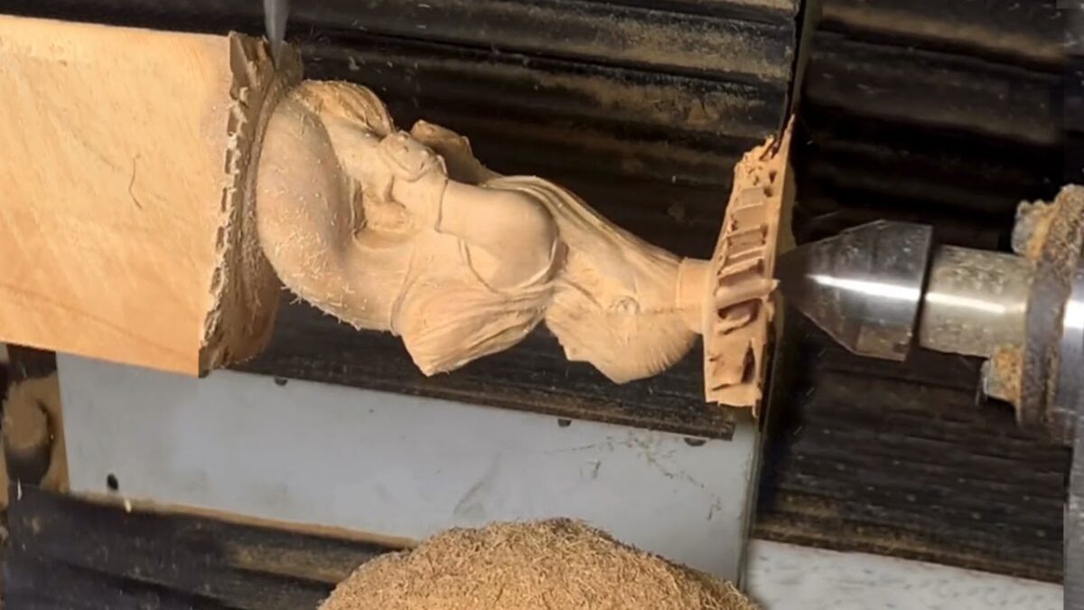 Awesome Fastest Wood Lathe Machines Processor – Automatic CNC Technology Woodworking Machine