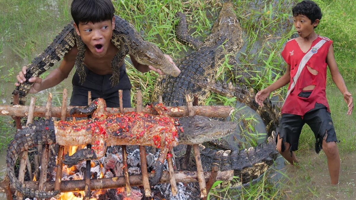 Primitive Technology – Eating Delicious  – Wow Cacth Crocodile Cooking Recipe In Jungle #175