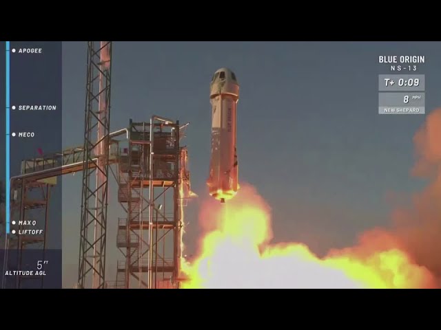 Blue Origin rocket launches with NASA moon-landing technology
