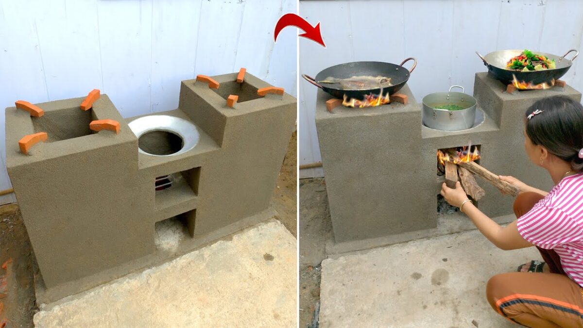 Amazing! Technology for building smoke free cement stoves level 100, DIYwoodstove, pelletstoves