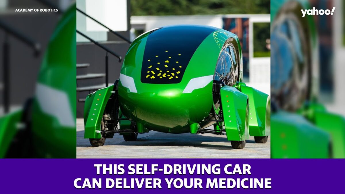Self driving car use AI technology to deliver medicine in London amid the coronavirus pandemic