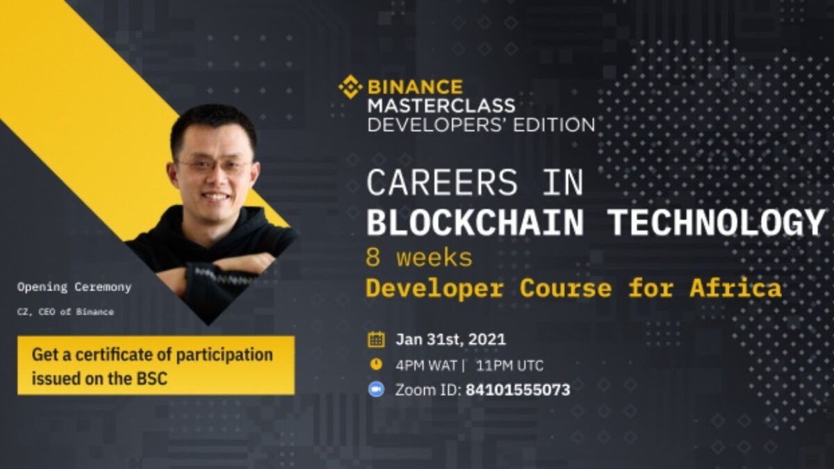 Careers in Blockchain Technology (Binance to train 1000 Developers in Africa for Free!)