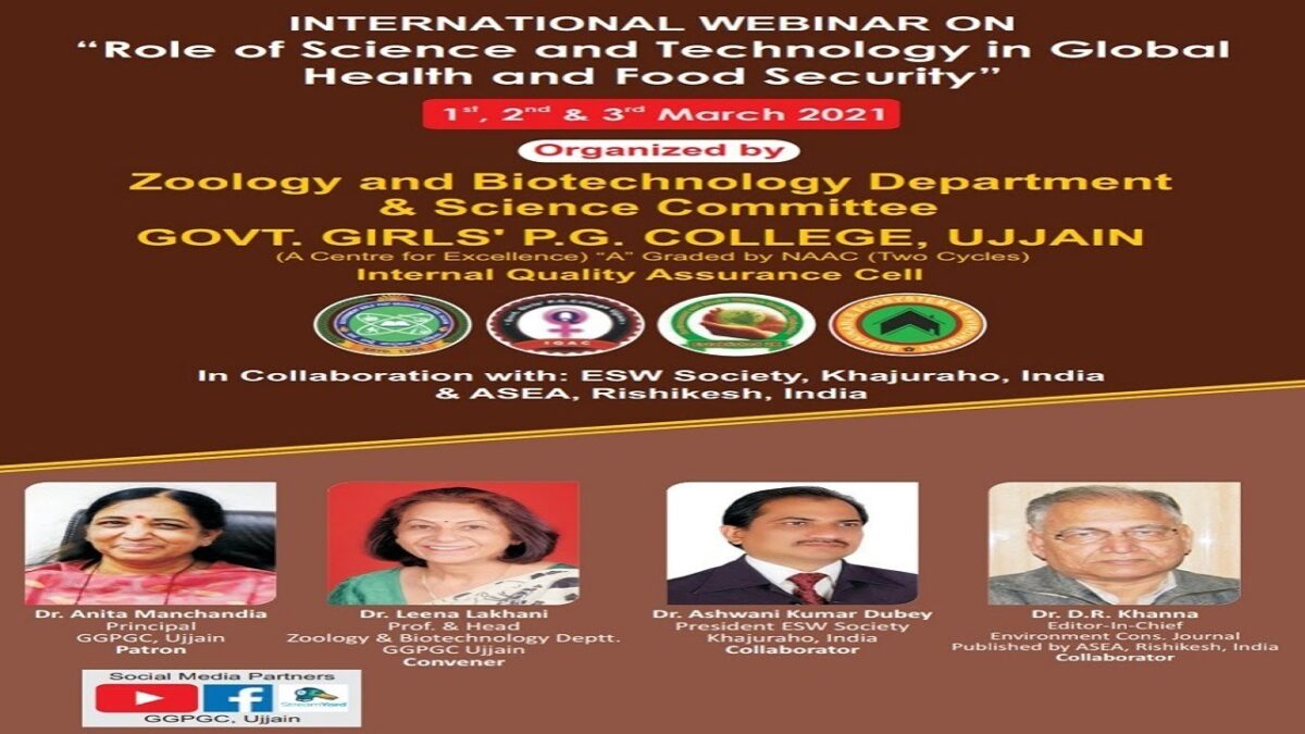 International Webinar on  “Role of Science and Technology in Global health and Food security”