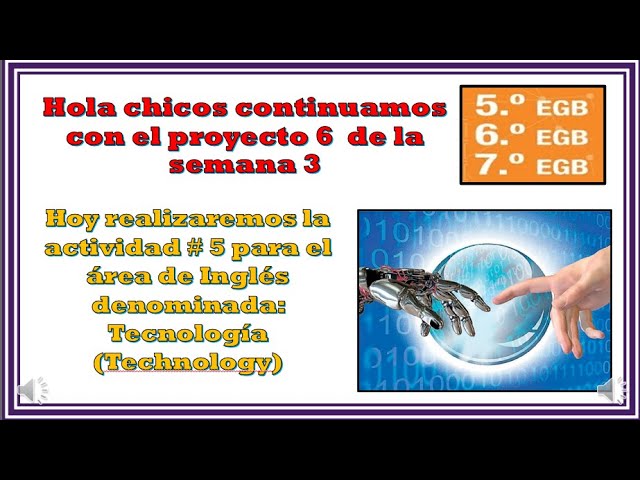 ✅(Básica media) actividad # 5 para el área de Inglés – Tecnología (Technology)✅