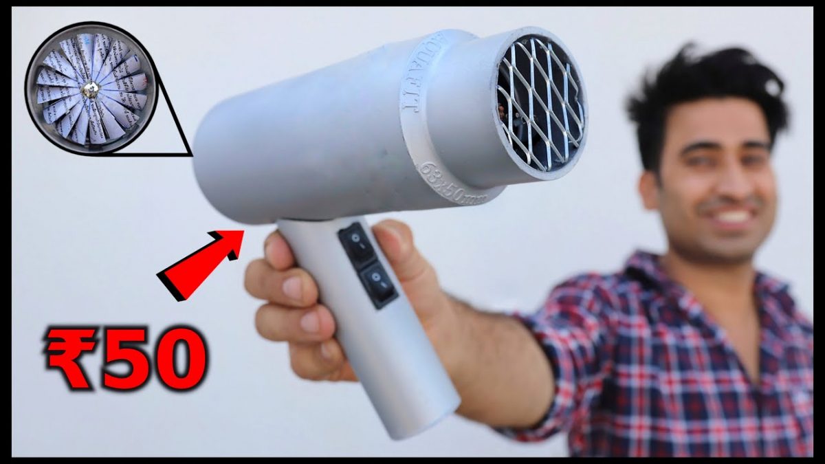 सिर्फ ₹50 मे बनाया New Technology Hair Dryer 100% Working || New Idea