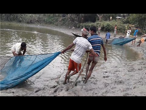 ASIAN VILLAGE FISHING TECHNOLOGY CATCHING FISHES FROM BD CANAL