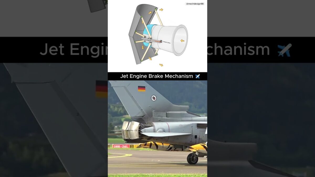 Did You Know Jets Can Brake with Air? 😎#engineering #technology #mechanism