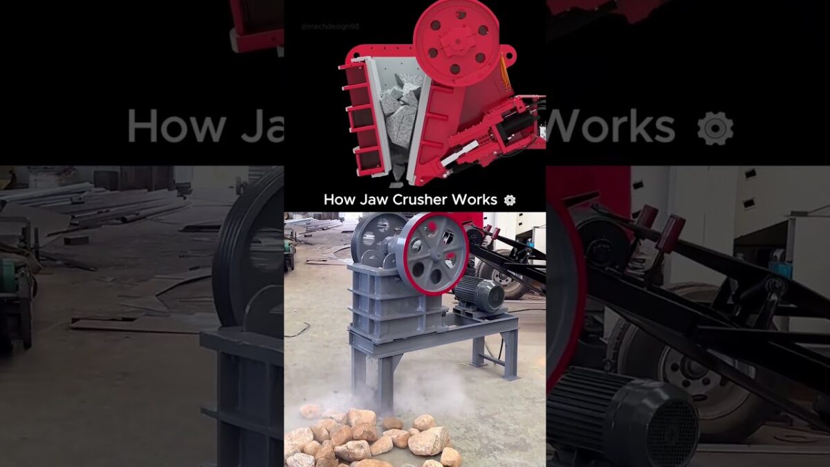 Jaw Crusher In Action! 💪 #engineering #technology #mechanism
